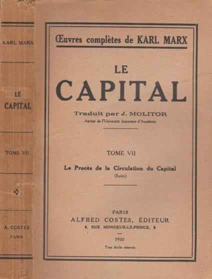 Le capital - Karl Marx - copertina