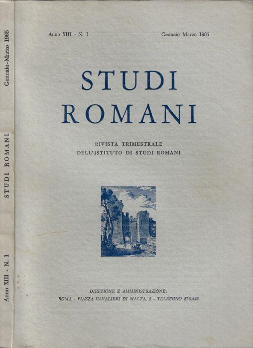 Studi romani n. 1 Anno 1965 - copertina