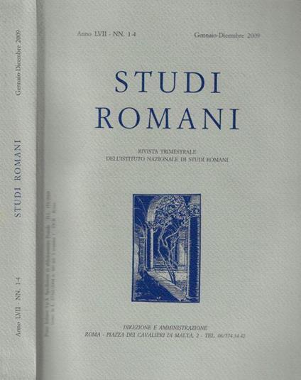 Studi romani Anno 2009 - copertina