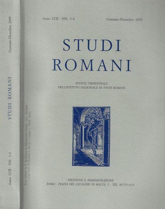 Studi romani Anno 2009 - copertina