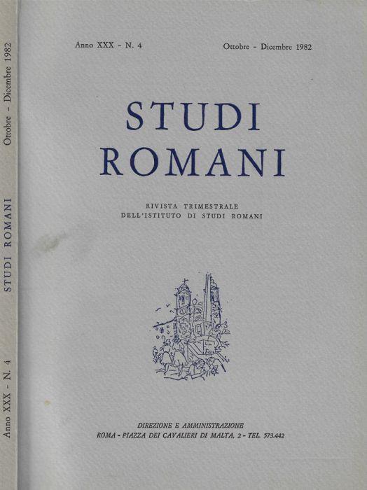 Studi romani n.4 Anno 1982 - copertina