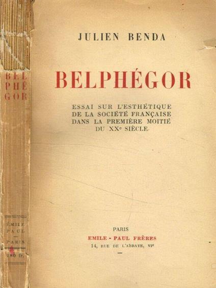 Belphegor - Julien Benda - copertina