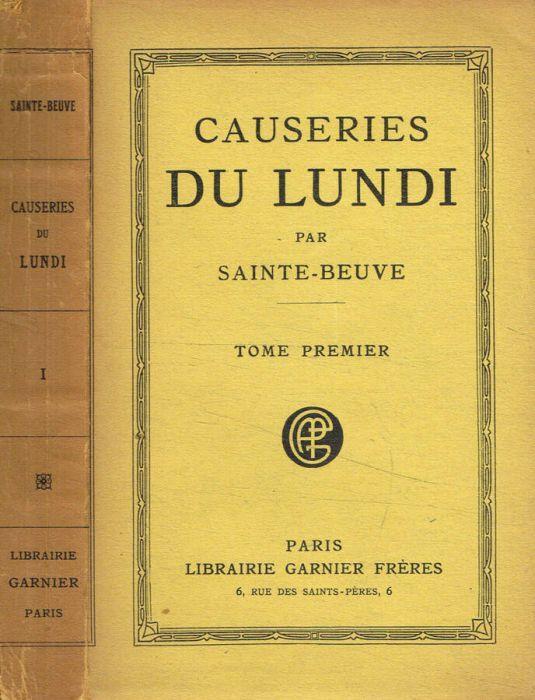 Causeries du lundi tome I - copertina