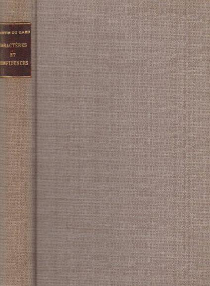 Caractères et confidences - copertina