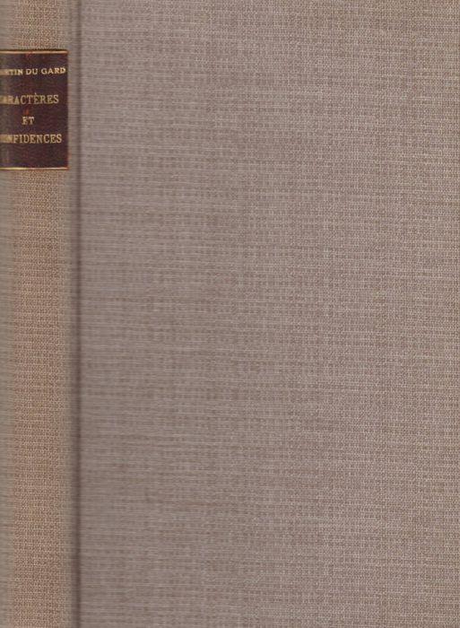 Caractères et confidences - copertina