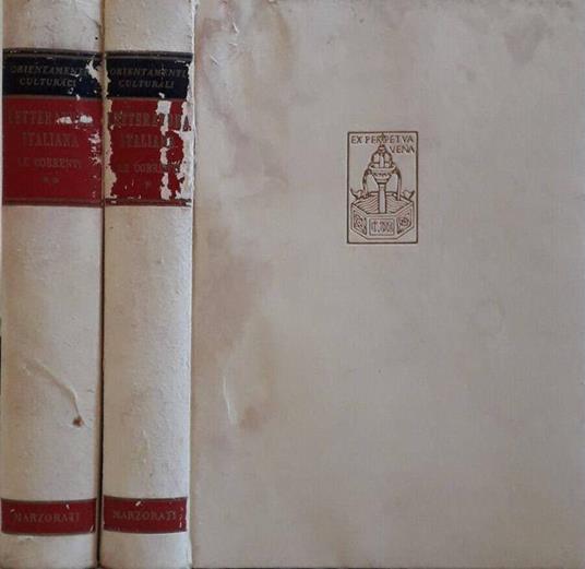 Letteratura Italiana. Le correnti. Vol. I e Vol. II - copertina