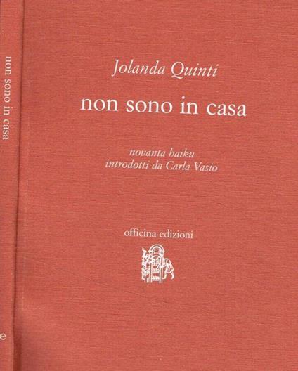 Non sono in casa - Jolanda Quinti - copertina