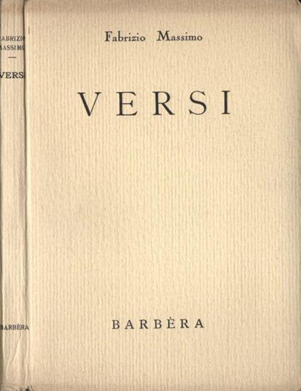 Versi - Massimo Fabrizi - copertina