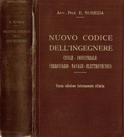 Nuovo codice dell'ingegnere - E. Noseda - copertina