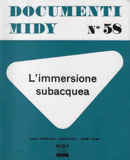 L' immersione subacquea - copertina