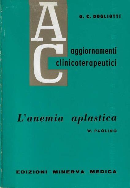 L' anemia aplastica - W. Paolino - copertina