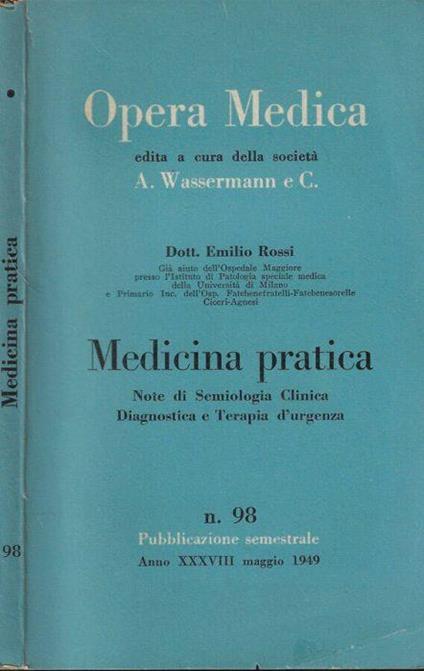 Medicina pratica - Emilio Rossi - copertina