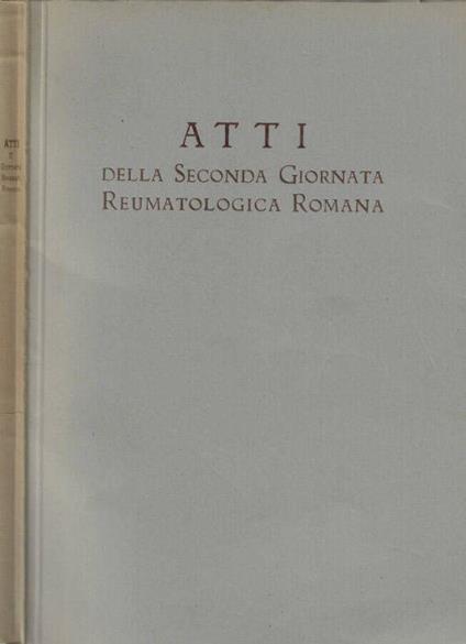 Atti della Seconda Giornata Reumatologica Romana - C. Cervini - copertina