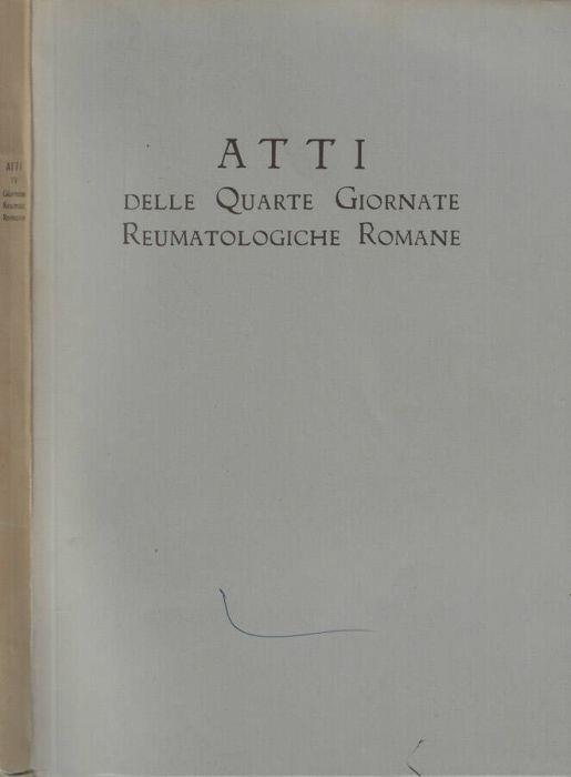 Atti delle Quarte Giornate Reumatologiche Romane - C. Cervini - copertina