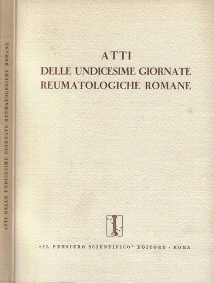 Atti delle Undicesime Giornate Reumatologiche Romane - copertina