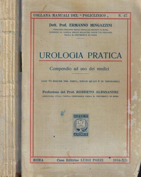 Urologia pratica - Ermanno Mingazzini - copertina