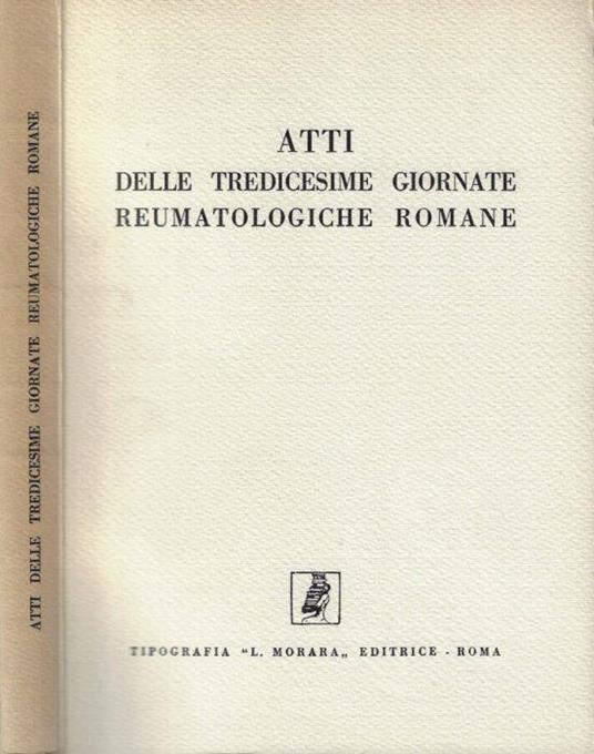 Atti delle Tredicesime Giornate Reumatologiche Romane - C. Cervini - copertina