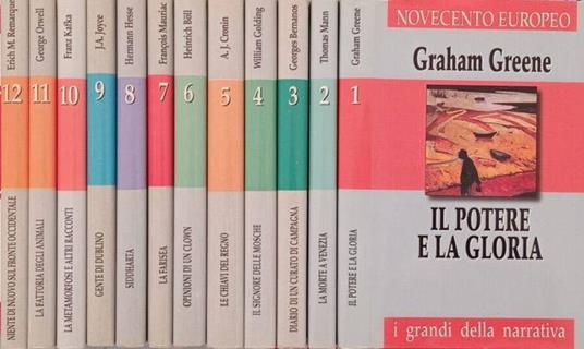Novecento Europeo i grandi della narrativa Vol.1,2,3,4,5,6,7,8,9,10,11,12 -  Libro Usato - Mondadori 