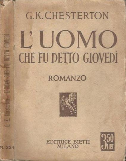 L' uomo che fu detto giovedì - copertina