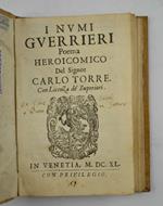 I numi guerrieri. Poema eroicomico…