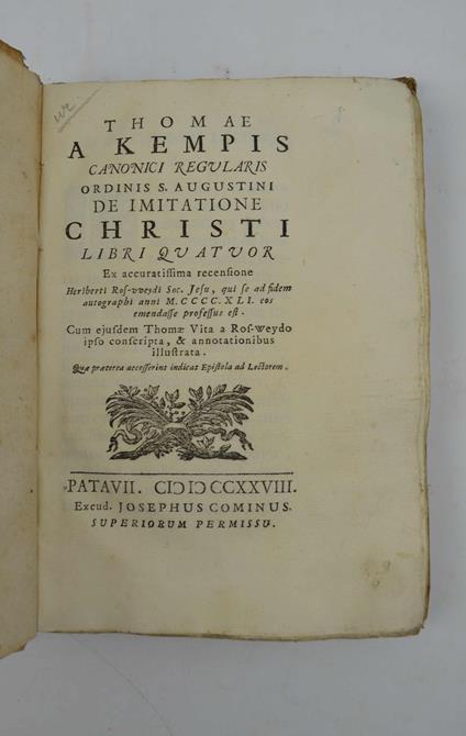 De Imitatione Christi. Libri quatuor… - copertina