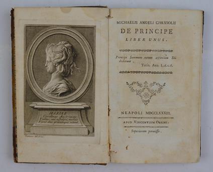 De principe liber unus - copertina
