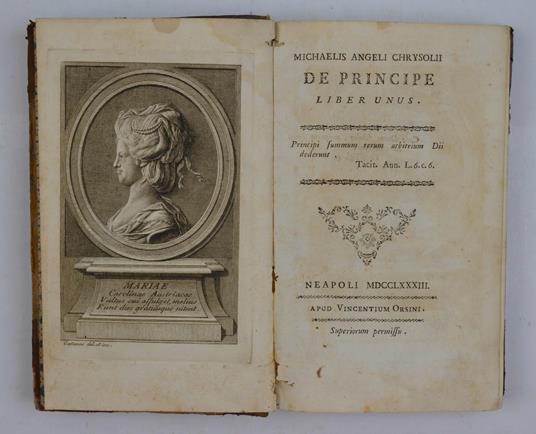 De principe liber unus - copertina