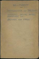 Guide pratique du restaurateur-amateur de Tableux, gravures, dessins, pastels, miniatures, etc. Reliures et livres suivi De la manière de les entretenir en parfait état de conservation plaches hors texte, figures et monogrammes