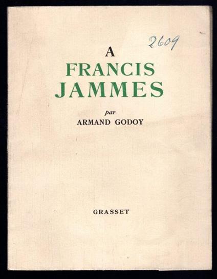 A Francis Jammes - Armand Godoy - copertina