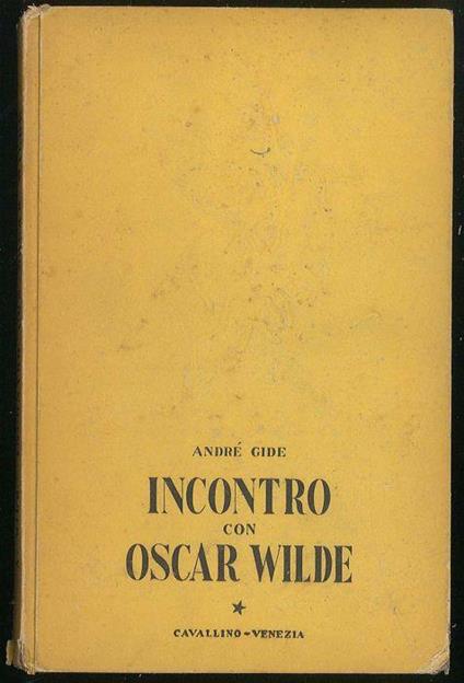 Incontro con Oscar Wilde - André Gide - copertina