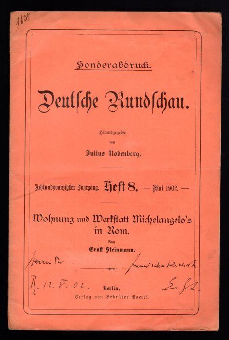 Mohnung und Merkflatt Michelangelo's in Rom - Ernst Steinmann - copertina