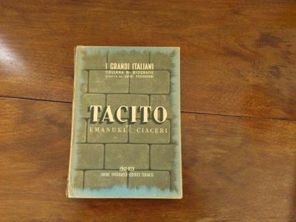 Tacito - Emanuele Ciaceri - copertina
