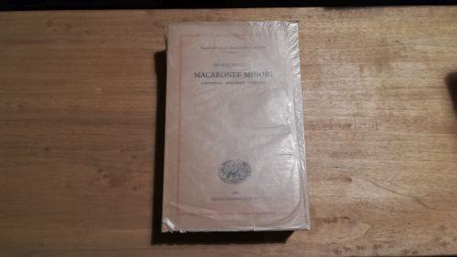 Macaronee Minori - Teofilo Folengo - copertina