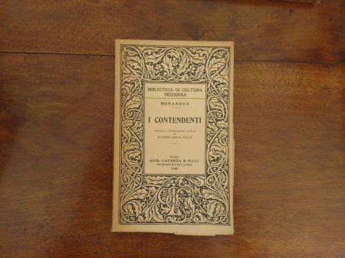 I contendenti - Menandro - copertina