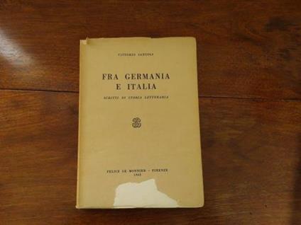 Fra Germania e Italia - Vittorio Santoli - copertina