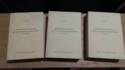 Inscriptiones Graecae ad res romana pertinentes Volumi I, III e IV ( il vol II non è mai stato pubblicato) - copertina