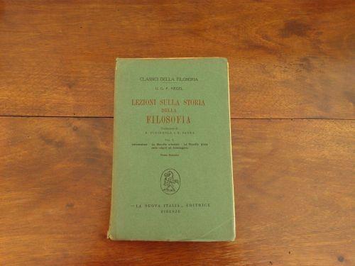 Lezioni sulla storia della filosofia vol I - Friedrich Hegel - copertina