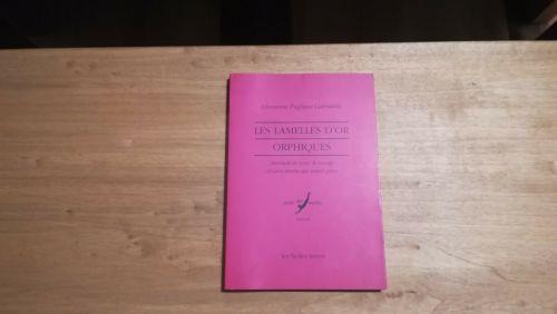 Les lamelles d'or orphiques - Giovanni Carratelli - copertina