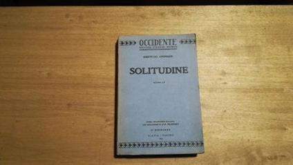 Solitudine - Sherwood Anderson - copertina