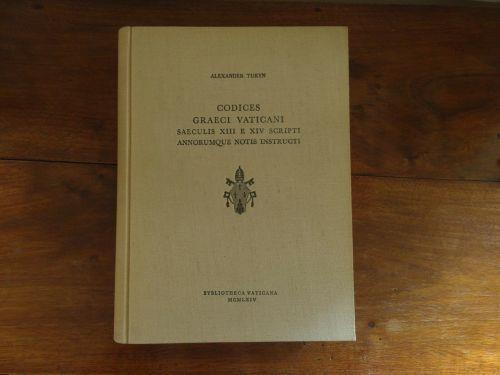Codices graeci vaticani saeculis XIII e XIV scripti annorumque notis instructi - copertina