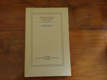 Scriptorum romanorum - Phaedrus - copertina
