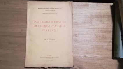 Dati caratteristici dei corsi d'acqua italiani - copertina