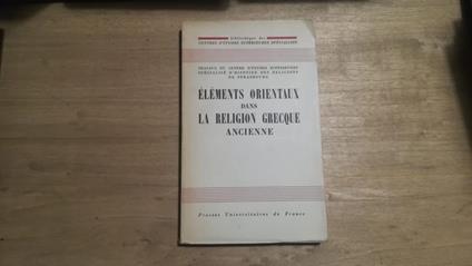 Éléments orientaux dans la religion grecque ancienne - copertina