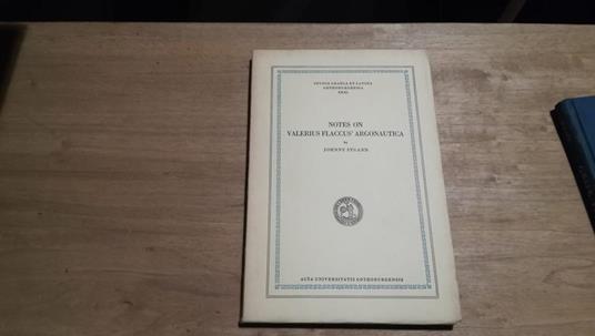 Notes on Valerius Flaccus' Argonautica - copertina