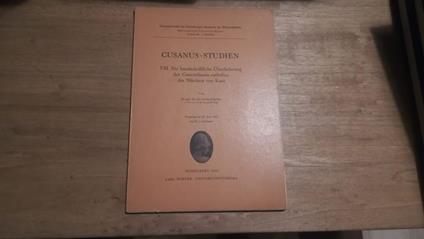 Cusanus-Studien VIII. Die handschriftliche Überlieferung der Concordantia catholica des Nikolaus von Kues - copertina