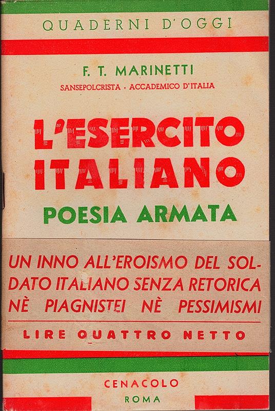L' Esercito Italiano. Poesia armata - Filippo Tommaso Marinetti - copertina