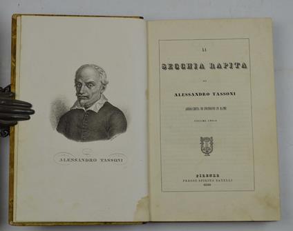 La Secchia Rapita. Arricchita di incisioni in rame - Alessandro Tassoni - copertina