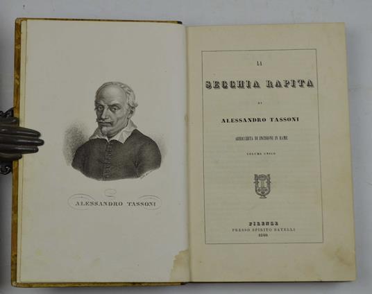 La Secchia Rapita. Arricchita di incisioni in rame - Alessandro Tassoni - copertina