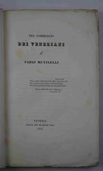 Del commercio dei veneziani