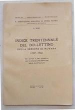 Deputazione Subalpina di Storia Patria. Indice trentennale del Bollettino della Sezione di Novara (1907-1936)